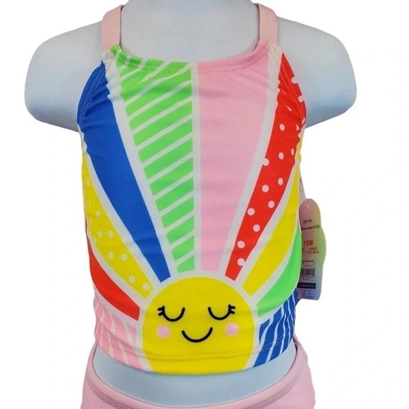 18m Baby Girls Sunshine Tankini Two Piece Swimsuit Summer Swimwear - Picture 4 of 5